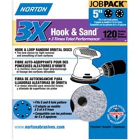 Norton Co 4035 5Xuh 3X Hook & Loop Sand Disc 120 NO385775